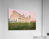 Sunset view of Leaning Tower and Cathedral in Pisa Tuscany Acrylic Print