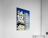 Visitors enjoy Piazza dei Miracoli with the Leaning Tower Impression acrylique