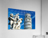 Leaning Tower and fountain in Piazza dei Miracoli in Pisa Acrylic Print