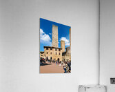 Visit to San Gimignano in Tuscany at Piazza del Duomo Acrylic Print