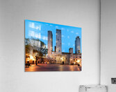 Sunset view of Piazza del Duomo in San Gimignano Tuscany Acrylic Print