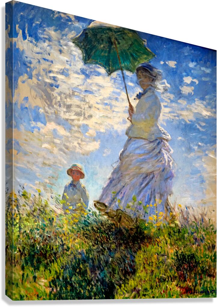 Claude Monet - Woman with a Parasol. Madame Monet and Her Son - 1875