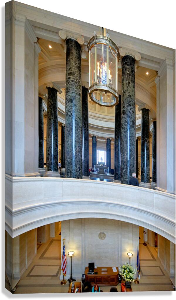 The central rotunda in the West Wing of the National Gallery of Art in Washington D.C.