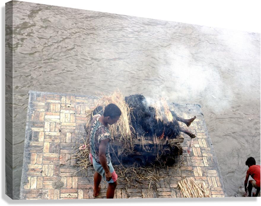 Nepal. Kathmandu. Cremation in Pashupatinath