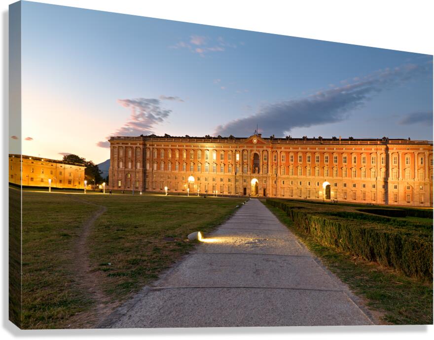 Caserta Campania Italy. The Royal Palace at sunset