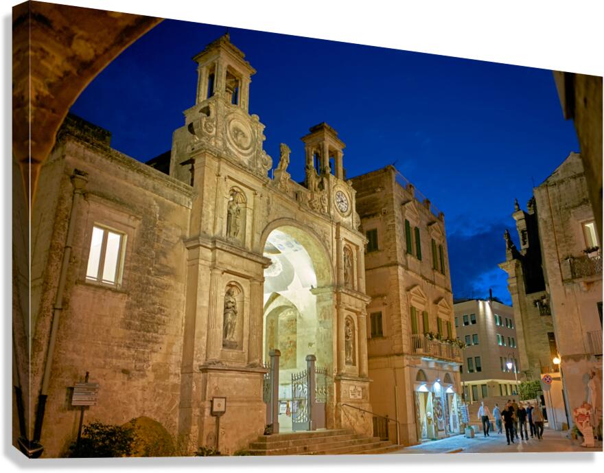 Matera Basilicata Italy. PiazzaSan Francesco by night