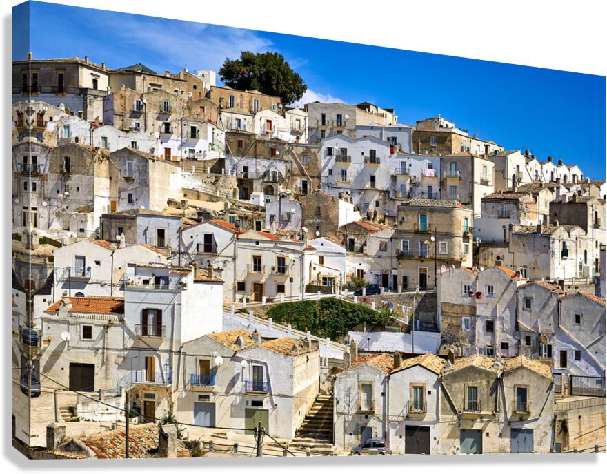Apulia Puglia Gargano Italy. Monte SantAngelo townscape