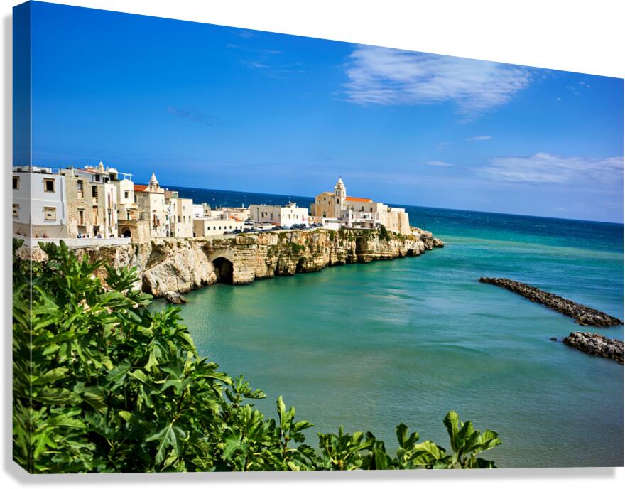 Vieste Gargano. Apulia Puglia Italy. Cape San Francesco and San Francesco church