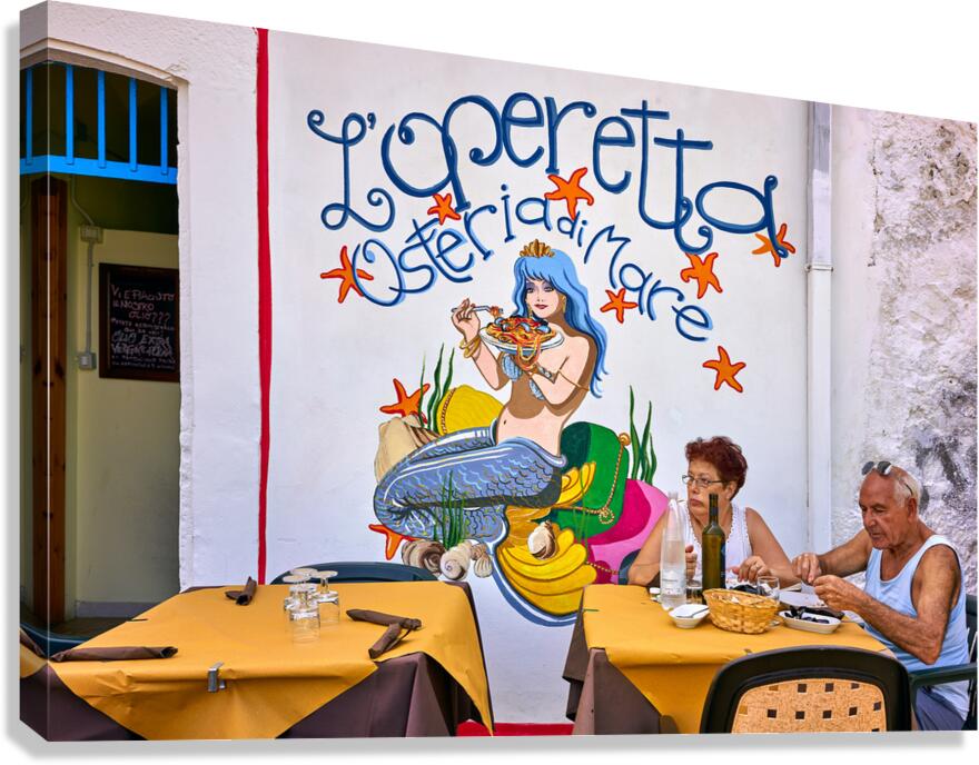 Apulia Puglia Italy. Rodi Garganico. Gargano. Typical trattoria fish restaurant