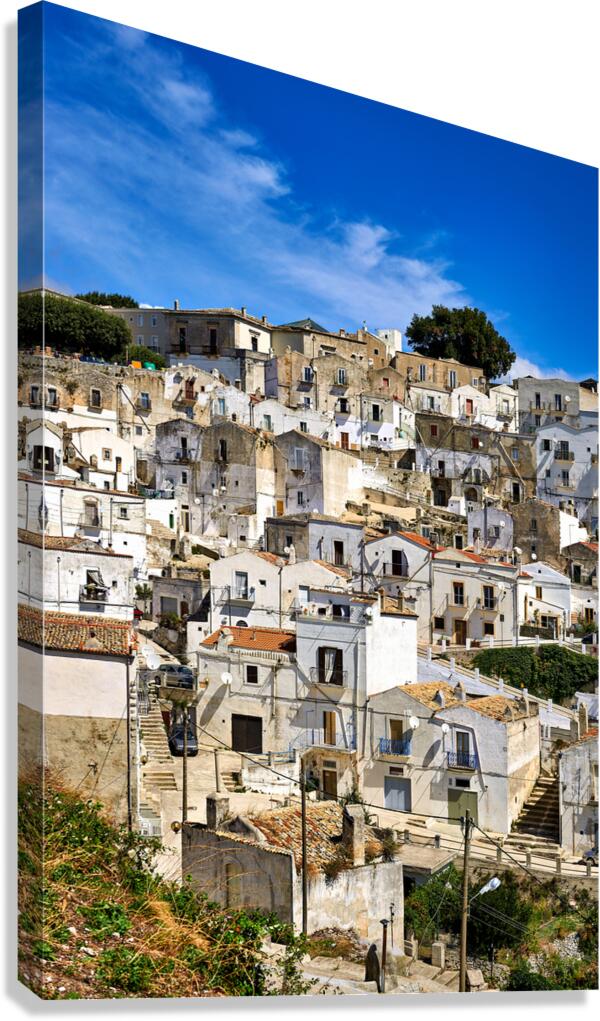 Apulia Puglia Gargano Italy. Monte SantAngelo townscape