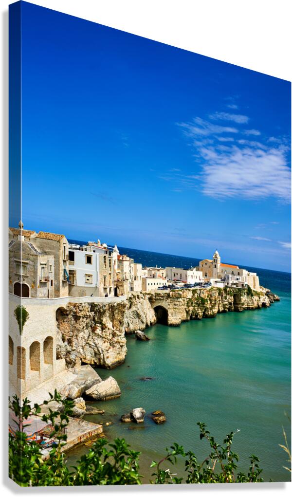 Vieste Gargano. Apulia Puglia Italy. Cape San Francesco and San Francesco church