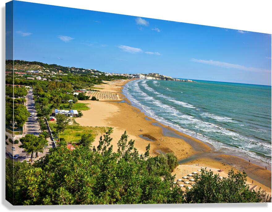 Vieste Gargano. Apulia Puglia Italy. The beach