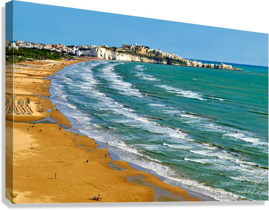 Vieste Gargano. Apulia Puglia Italy. The beach