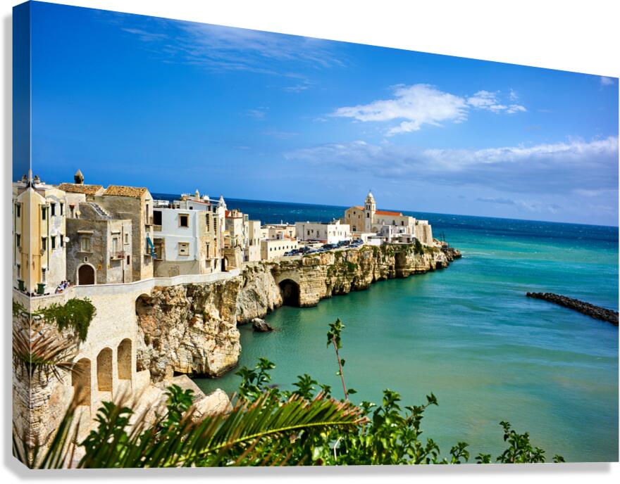 Vieste Gargano. Apulia Puglia Italy. Cape San Francesco and San Francesco church
