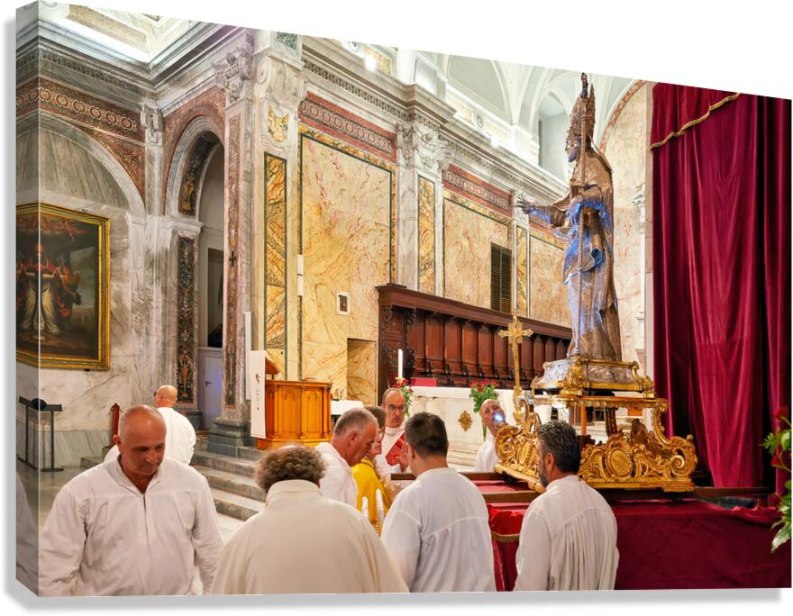 Apulia Puglia Italy. Ostuni. Festival of Saint Orontius. Procession with the statue of the Saint