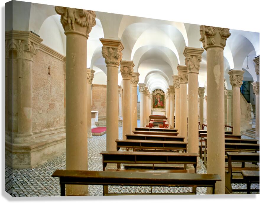 Apulia Puglia Salento Italy. Lecce. Cathedral Maria Santissima Assunta and Saint Orontius. The crypt