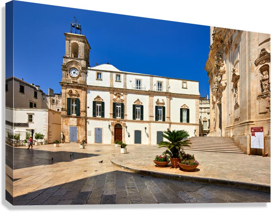 Apulia Puglia Italy. Martina Franca. Piazza Plebiscito and the Cathedral. Basilica S. Martino