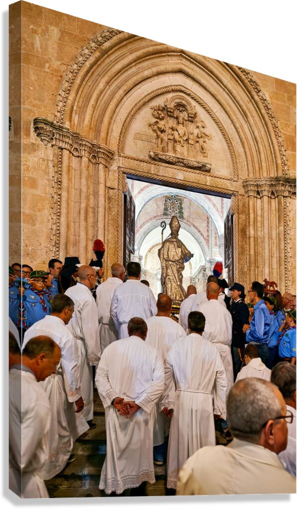 Apulia Puglia Italy. Ostuni. Festival of Saint Orontius. Procession with the statue of the Saint