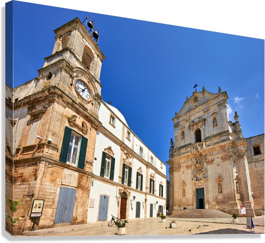 Apulia Puglia Italy. Martina Franca. Piazza Plebiscito and the Cathedral. Basilica S. Martino