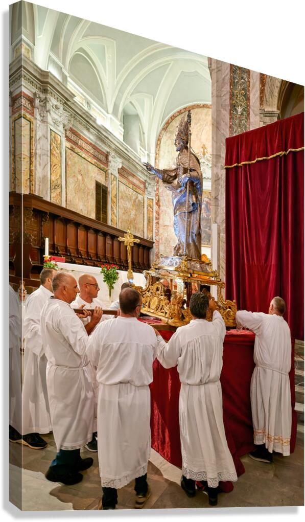 Apulia Puglia Italy. Ostuni. Festival of Saint Orontius. Procession with the statue of the Saint