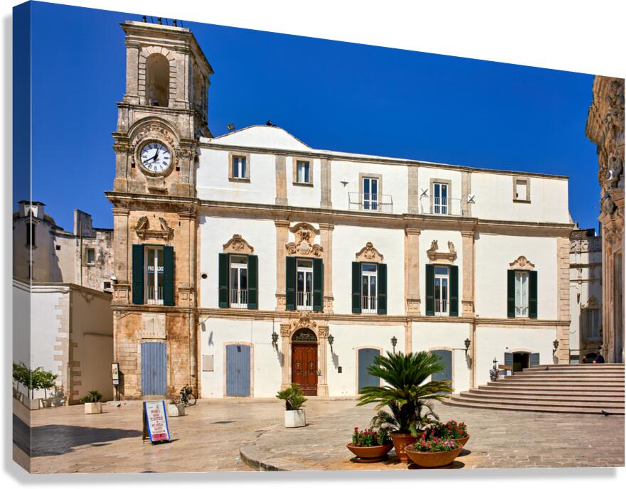Apulia Puglia Italy. Martina Franca. Piazza Plebiscito and the Cathedral. Basilica S. Martino