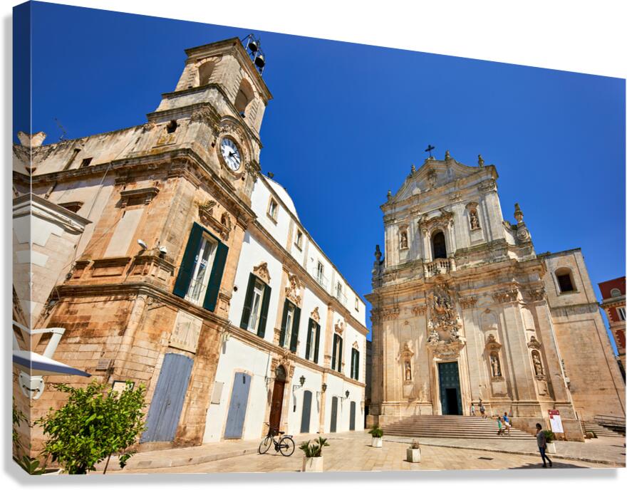 Apulia Puglia Italy. Martina Franca. Piazza Plebiscito and the Cathedral. Basilica S. Martino