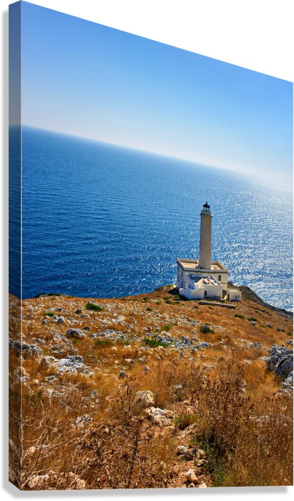 Apulia Puglia Italy. The lighthouse at Cape Palascia Capo dOtranto. The easternmost point of Italy