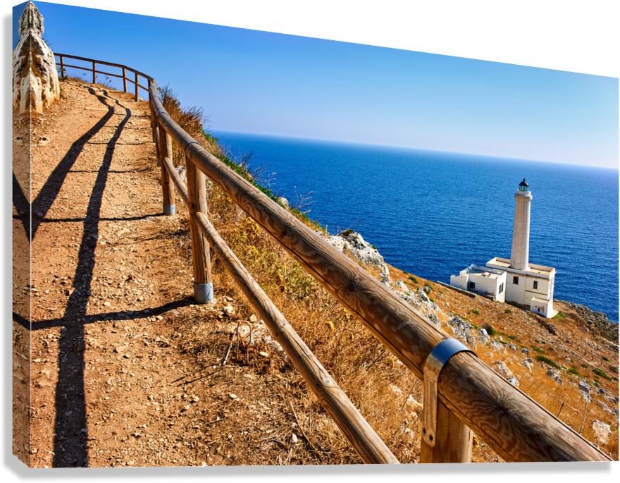 Apulia Puglia Italy. The lighthouse at Cape Palascia Capo dOtranto. The easternmost point of Italy