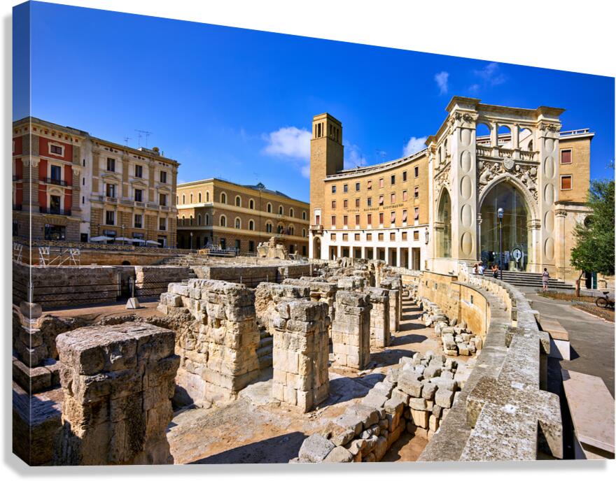 Apulia Puglia Salento Italy. Lecce. The Roman amphitheatre