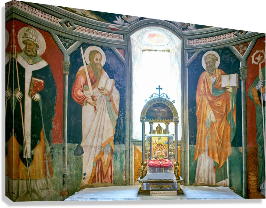 Salento. Apulia Puglia Italy. Galatina. Santa Caterina dAlessandria church. Relics of the holy martyrs of Otranto