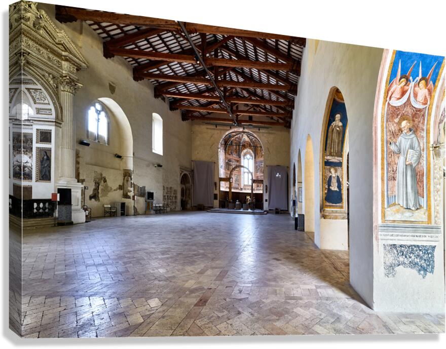 Montefalco Umbria Italy. San Francesco Church frescoed by Benozzo Gozzoli