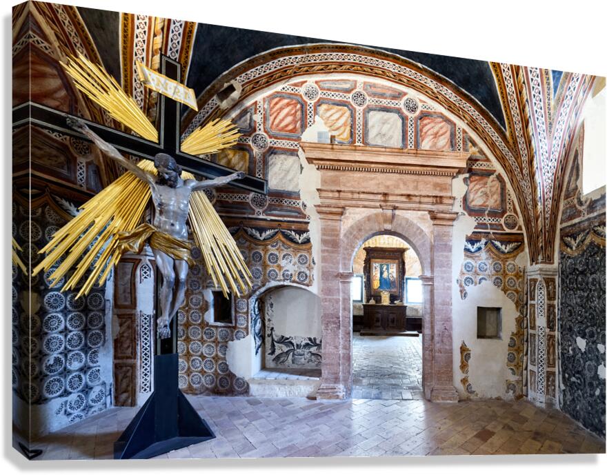 Montefalco Umbria Italy. San Francesco Church frescoed by Benozzo Gozzoli