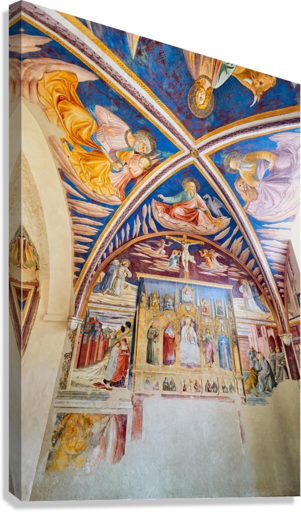 Montefalco Umbria Italy. San Francesco Church frescoed by Benozzo Gozzoli