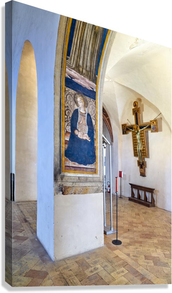 Montefalco Umbria Italy. San Francesco Church frescoed by Benozzo Gozzoli
