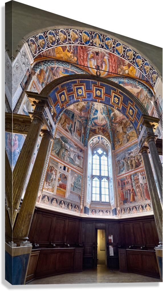 Montefalco Umbria Italy. San Francesco Church frescoed by Benozzo Gozzoli. The apse