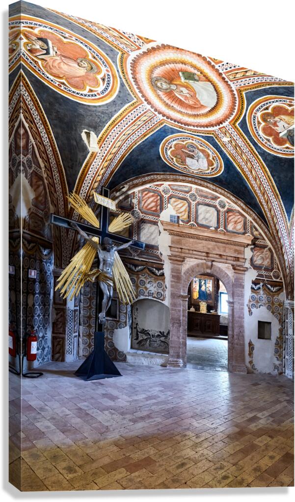 Montefalco Umbria Italy. San Francesco Church frescoed by Benozzo Gozzoli