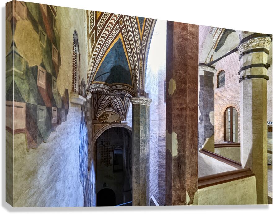 Foligno Umbria Italy. Frescoes at Trinci Palace Palazzo Trinci a patrician residence and museum.