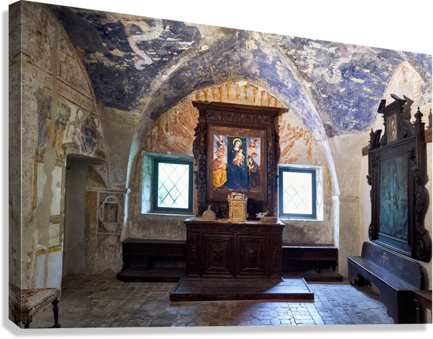 Montefalco Umbria Italy. San Francesco Church frescoed by Benozzo Gozzoli