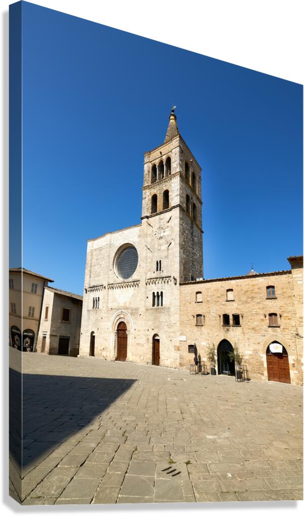 Bevagna Umbria Italy. San Michele Arcangelo church in San Silvestro square