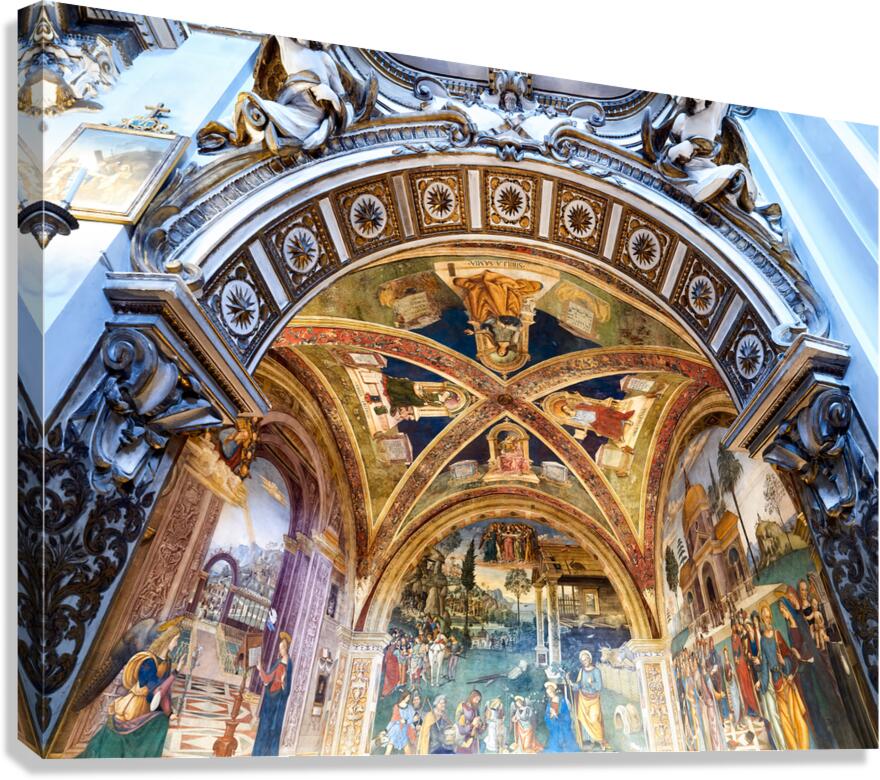 Spello Umbria Italy. Baglioni Chapel frescoed by Pinturicchio in Santa Maria Maggiore Church