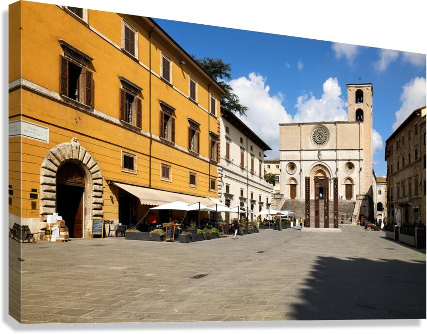 Todi Umbria Italy. Concattedrale della Santissima Annunziata. Cathedral. Piazza del Popolo