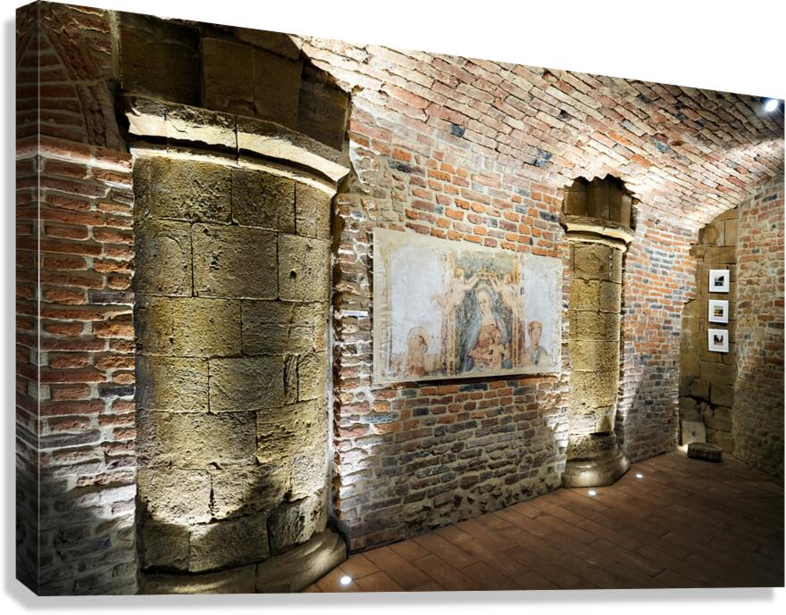 Città della Pieve Umbria Italy. The Cathedral of San Gervasio e Protasio. The crypt