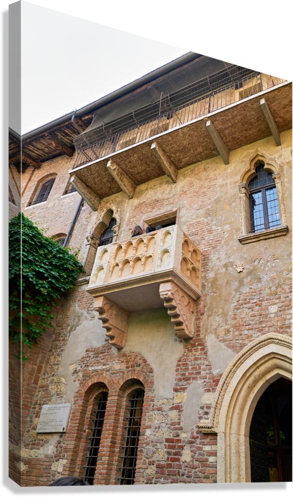 Verona Veneto Italy. The balcony of Juliet at Villa Capuleti