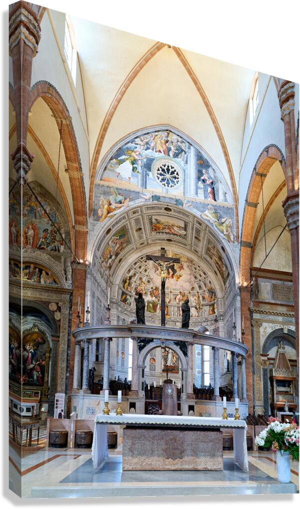 Verona Veneto Italy. Verona Cathedral Duomo di Verona. The altar