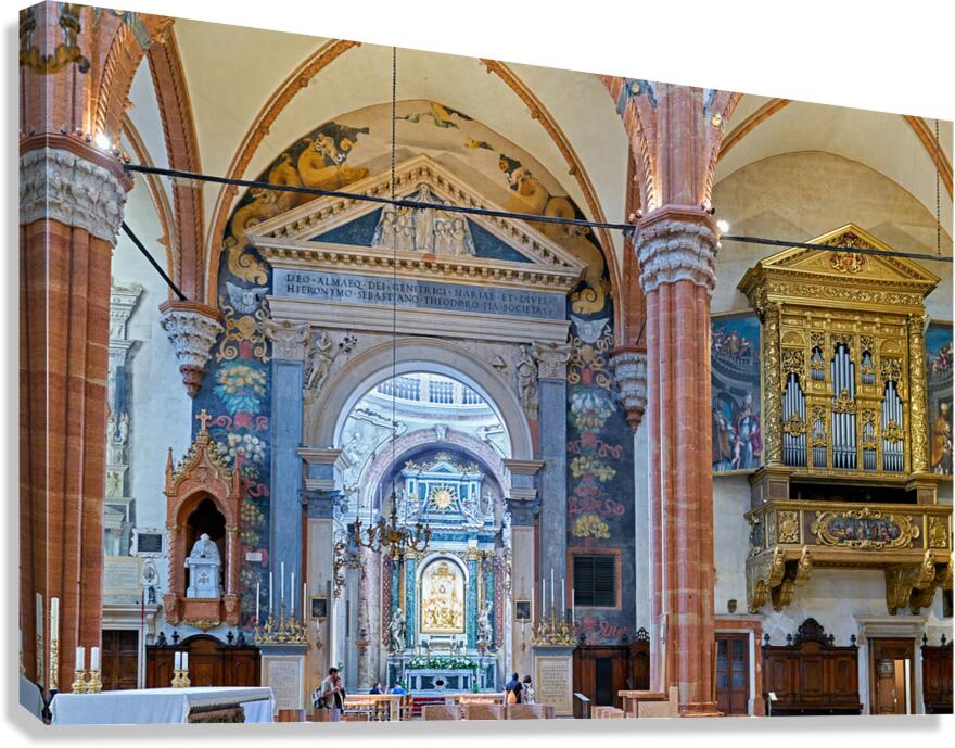 Verona Veneto Italy. Verona Cathedral Duomo di Verona. The organ