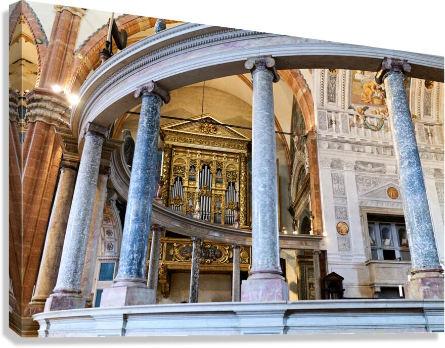 Verona Veneto Italy. Verona Cathedral Duomo di Verona. The organ
