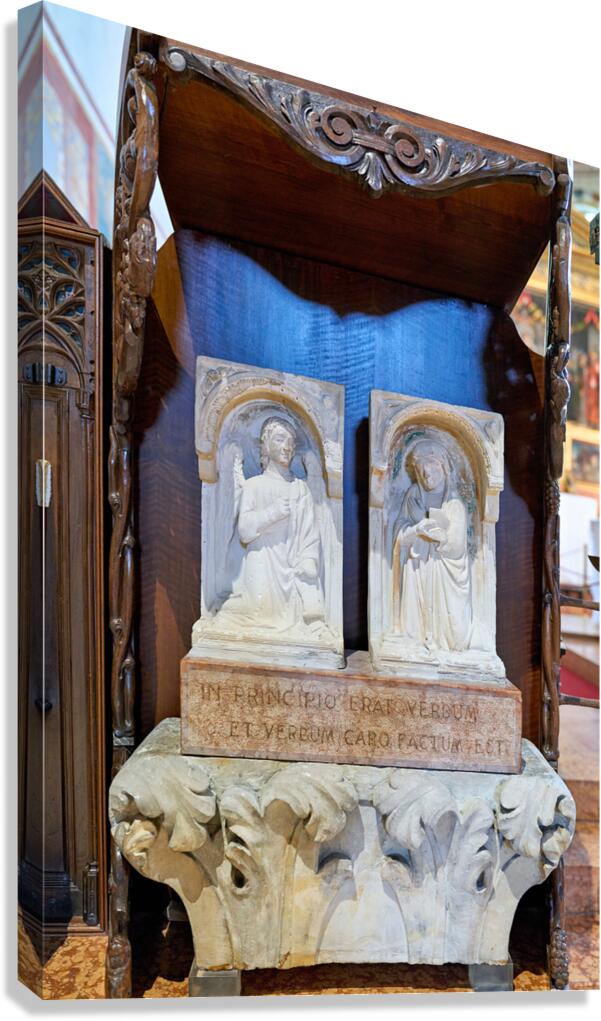 Verona Veneto Italy. The Basilica of San Zeno. Bas relief