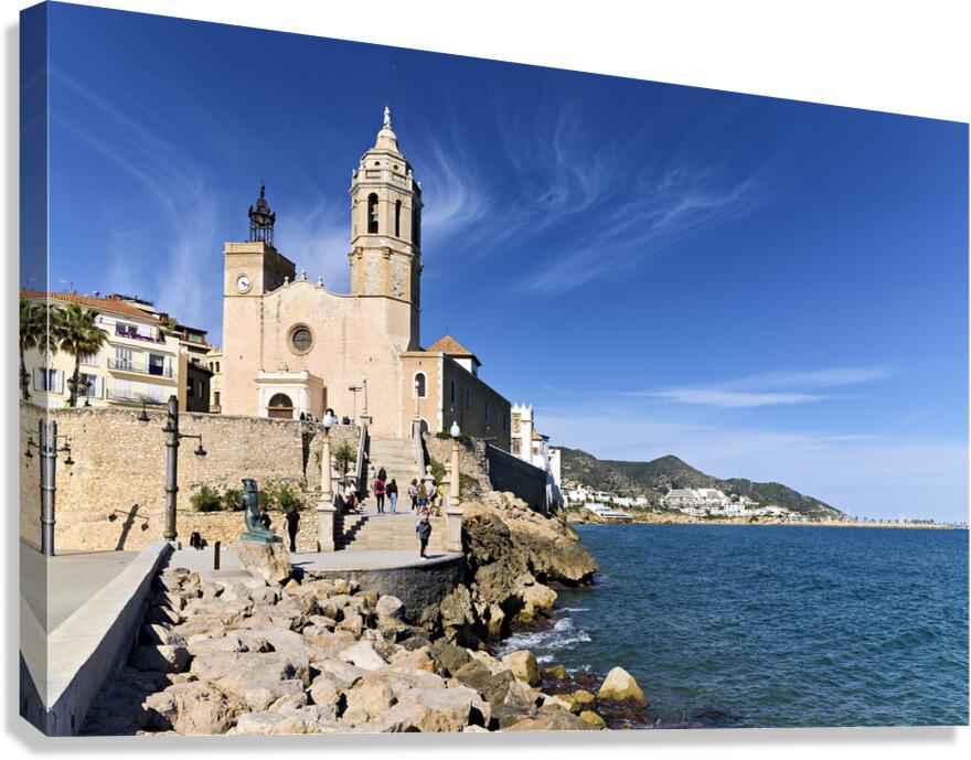 Sitges Catalunya Spain. Church esglesia de Sant Bartomeu i Santa Tecla