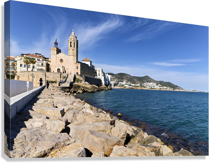 Sitges Catalunya Spain. Church esglesia de Sant Bartomeu i Santa Tecla