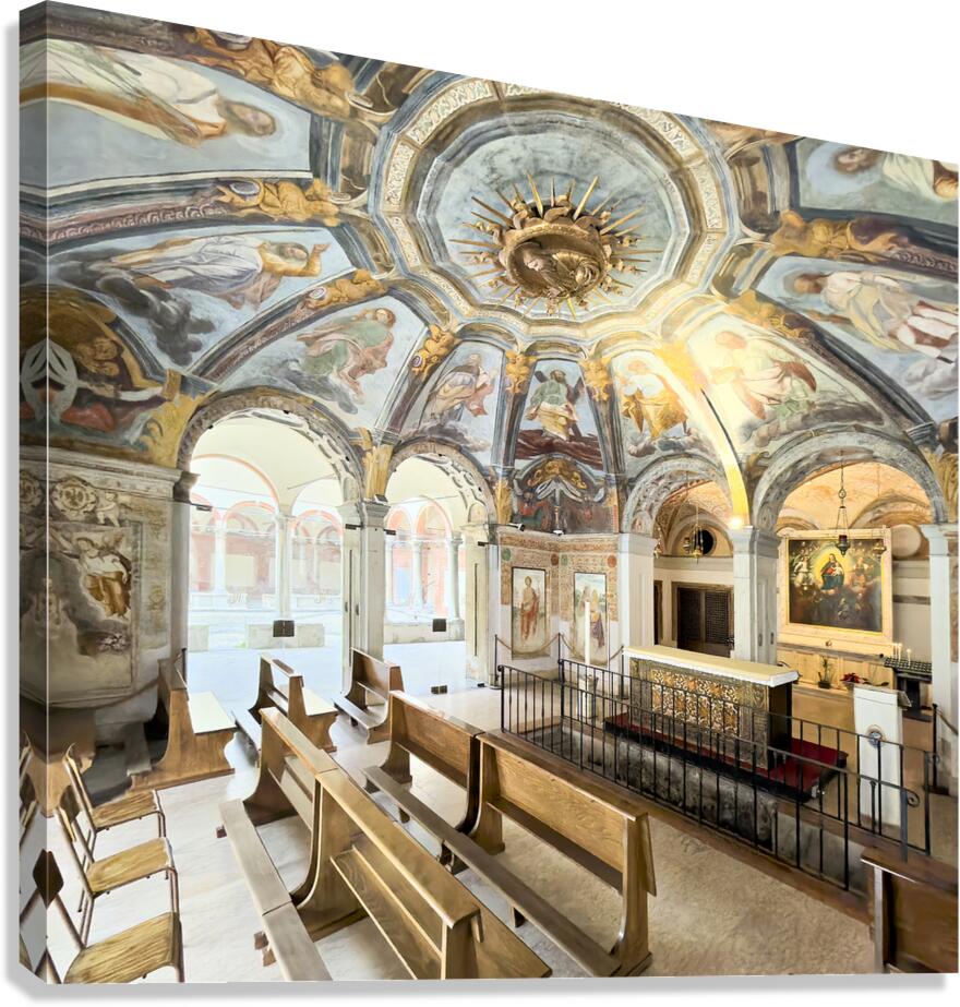 Interior of Santa Maria alla Fontana church in Milan Italy wit